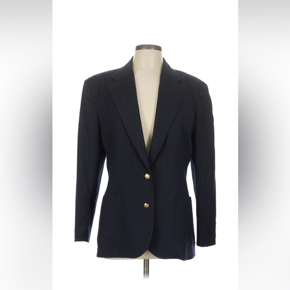 Vintage 80s Ralph Lauren Navy Blazer with Gold Buttons (fit 8/10)
